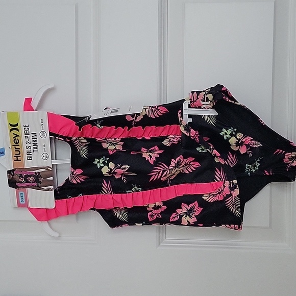 Hurley Other - Girls 2 Piece Hurley Tankini Tropical Size S 6/6X NWT